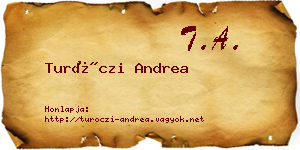 Turóczi Andrea névjegykártya