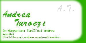 andrea turoczi business card